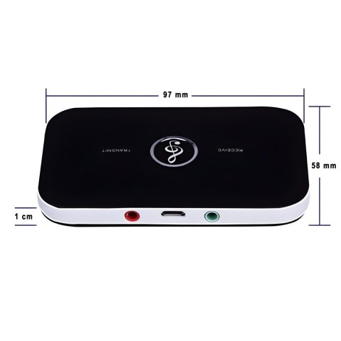Transmiter bluetooth adapter odbiornik + nadajnik prostokątny z nutką e062 RTO