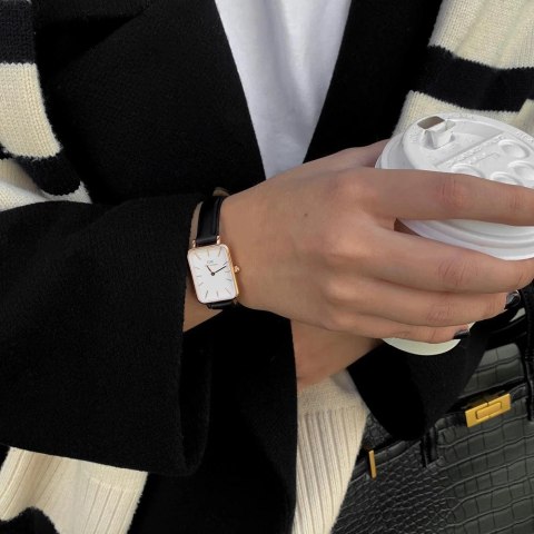 Daniel Wellington ZEGAREK DAMSKI DANIEL WELLINGTON DW00100434 - Quadro Pressed Sheffield Gold 32mm + BOX