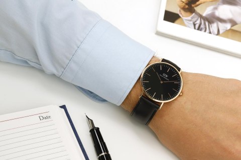 Daniel Wellington ZEGAREK MĘSKI DANIEL WELLINGTON Classic Black Sheffield DW00100127 + BOX
