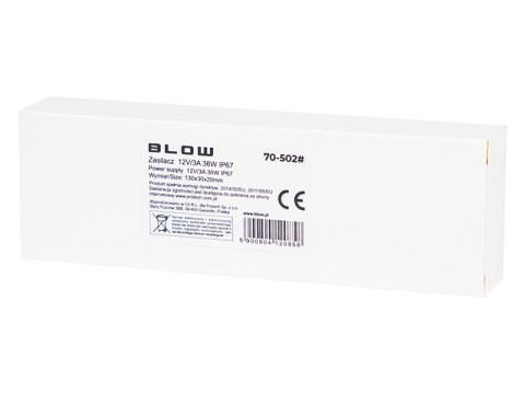 70-502# Zasilacz do systemów led 12v/ 3a 36w Blow