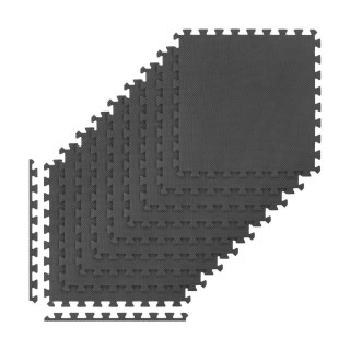 Mata ochronna pod sprzęt fitness i do ćwiczeń na siłowni, puzzle 60x60cm, zestaw 9 szt., 180x180cm, REBEL ACTIVE Rebel