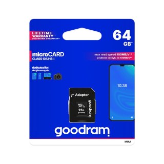Karta pamięci microSD 64GB UHS-I Goodram z adapterem Goodram