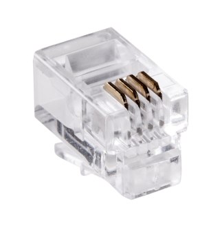 Wtyk telefon. 4P 4C x100szt LP