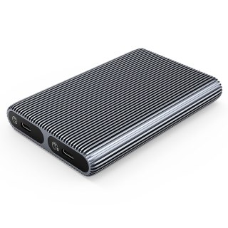 Kieszeń obudowa AM2C3-2SN na dwa dyski M.2 SATA+NVME USB-C 10Gb/s - szara