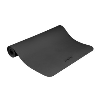 Mata gimnastyczna do ćwiczeń joga, pilates, fitness, 200x90cm, grubość 1cm, materiał TPE, czarna, REBEL ACTIVE Rebel