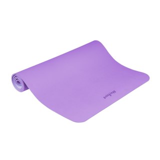Mata gimnastyczna do ćwiczeń joga, pilates, fitness, 200x90cm, grubość 1cm, materiał TPE, fioletowa, REBEL ACTIVE Rebel