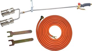 Palnik dekarski z podwójna dyszą 60mm, wąż 5m, proline Proline