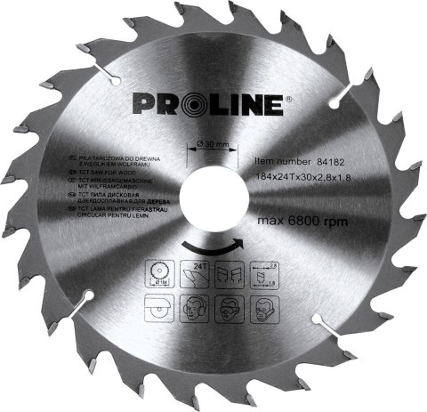 Piła tarczowa do drewna 200*60t*30/20/16mm proline Proline
