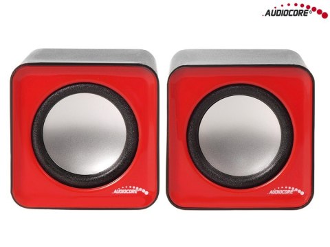 AC870 R 43397 Głośniki komputerowe 6W USB Red&Black Audiocore