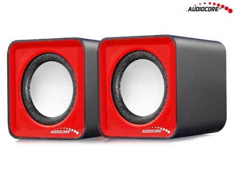 AC870 R 43397 Głośniki komputerowe 6W USB Red&Black Audiocore