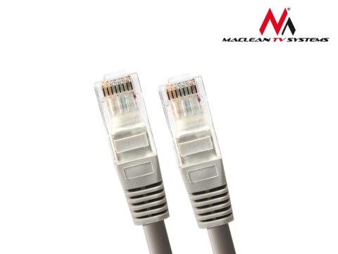 MCTV-647 Przewód, kabel patchcord UTP 5e wtyk-wtyk 10 m szary Maclean Maclean