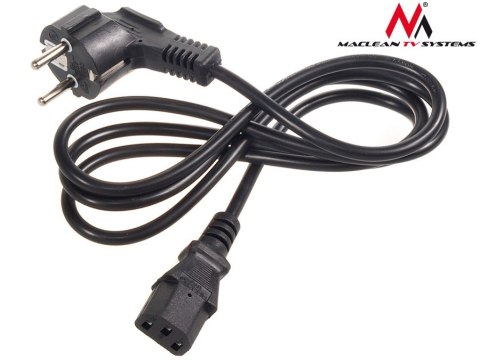 Kabel zasilający Maclean, 3 pin, IEC C13, wtyk EU, 1.5m, MCTV-691 Maclean