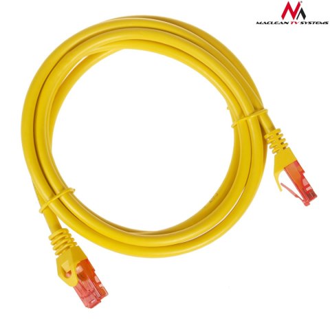 MCTV-302 Y 47274 Przewód kabel patchcord UTP cat6 wtyk-wtyk 2m żółty Maclean