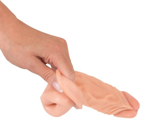 Wrażliwa przedłużka penisa Nature Skin 20 cm z wydłużeniem 3 cm