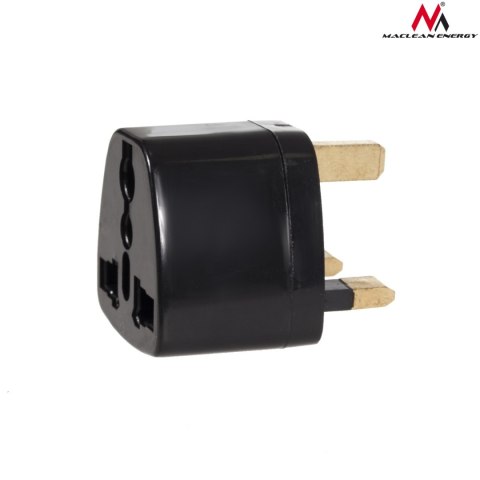 Adapter gniazdo EU na wtyk UK Maclean, czarny, MCE154 Maclean