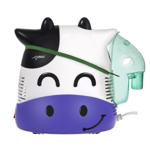 Inhalator dla dzieci Promedix, krówka, zestaw nebulizator, maski, filterki, PR-810 ProMedix
