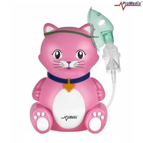 Inhalator dla dzieci kot Promedix, zestaw nebulizator, maski, filterki, PR-816 ProMedix