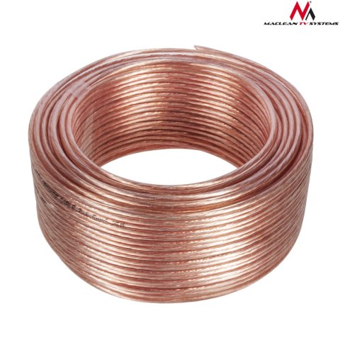Kabel głośnikowy transparent PVC Maclean, 2*1.5mm2 / 48*0.20 CCA 3,5*7,0mm, 100m, MCTV-512 Maclean