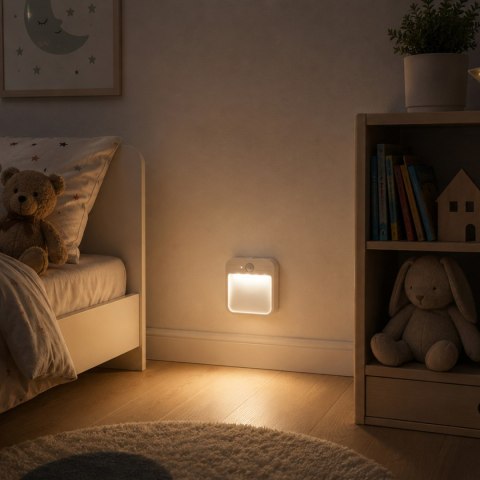 Lampa schodowa LED Maclean, z czujnikiem ruchu, temp. 4000K, 3.7V/500mAh, 4 LED, Zasięg 3-4m, MCE236 Maclean