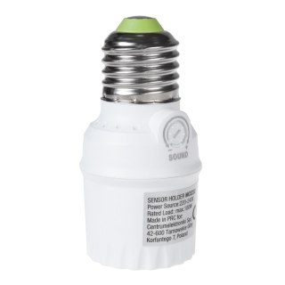 Oprawa żarówki z czujnikiem dźwięku Maclean, E27 z czujnikiem dzwięku, max 100W, Zakres 30dB - 90dB, MCE232 Maclean