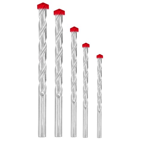 Wiertła do betonu kpl. szt.5 (4-10mm) w etui Mega