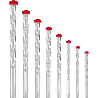 Wiertła do betonu kpl. szt.8 (3-10mm) w etui Mega