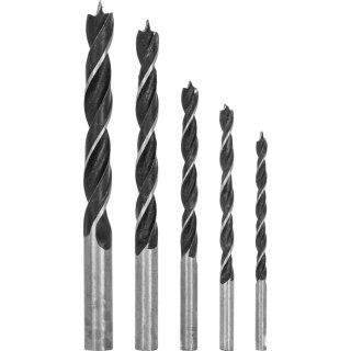 Wiertła do drewna kpl. szt.5 (4-10mm) w etui Mega