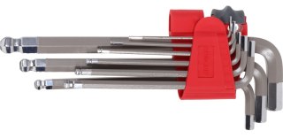 Klucze imbusowe z kulką kpl.9 szt. 1.5-10mm, s2, proline Proline