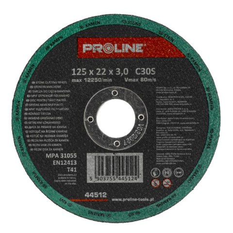 Tarcza do cięcia kamienia, t41, 125x3.0x22c30s proline Proline