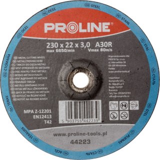 Tarcza do cięcia metalu wyp. t42, 125x2.5x22a36s proline Proline
