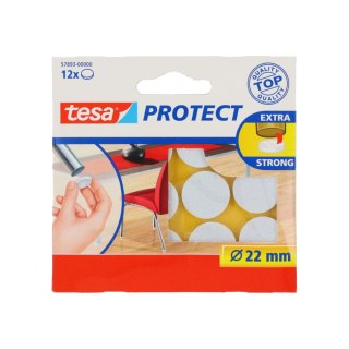 Podkładki filcowe fi=22mm, białe, 12szt. Tesa