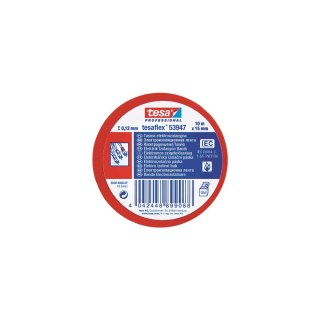 Taśma elektroizol.7000v pcw 10m:15mm czerwona (h5394703) Tesa