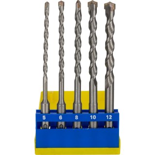 Wiertła do betonu sds+,kpl.5 szt. 5,6,8,10,12*160mm Mega