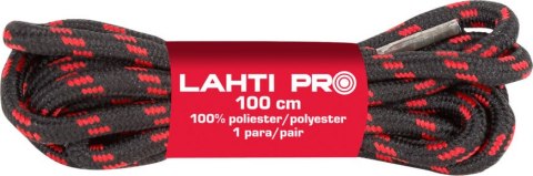 Sznurowadła okrągłe czar-czer l904015p, 10 par, 150cm, lahti Lahti Pro