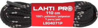 Sznurowadła płask. czar-szar. l904081p, 10 par, 110cm, lahti Lahti Pro