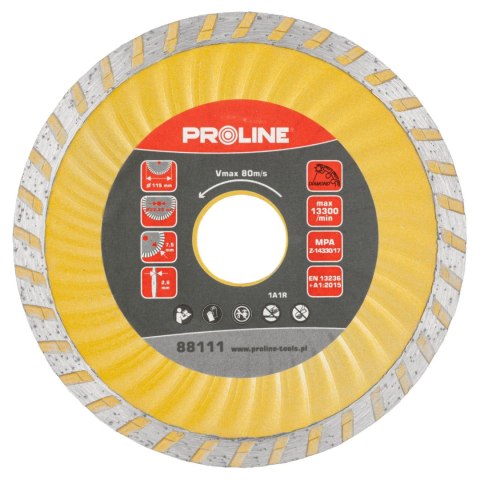 Tarcza diam. super turbo (mat.bud) 115*2.2*7.2*22.2 proline Proline