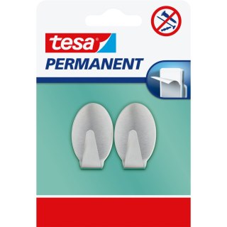 Haczyki permanentne 2 szt. "l", owalne, metalowe Tesa