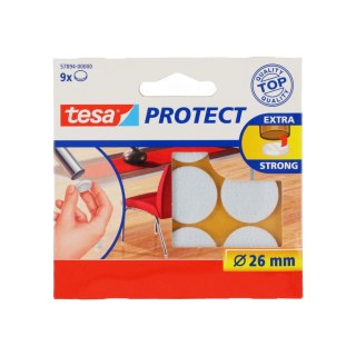 Podkładki filcowe fi=26mm, białe, 9szt. Tesa