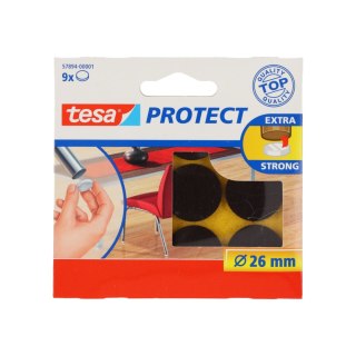 Podkładki filcowe fi=26mm, brązowe, 9szt. Tesa