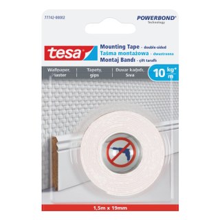 Taśma montaż.do mocowania na tapety 1.5m:19mm(77742-00007) Tesa