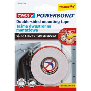 Taśma montaż.powerbond wew.zew.1,5m:19mm(s.moc. Tesa