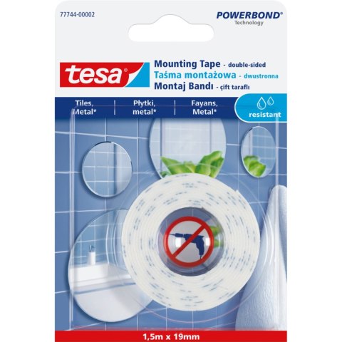 Taśma montażowa do luster 1.5m:19mm(77744-00007-00) Tesa