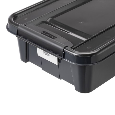 Pojemnik z pokrywą pod łóżko PlastTeam ProBox Recycle QR 31L czarny PLAST TEAM