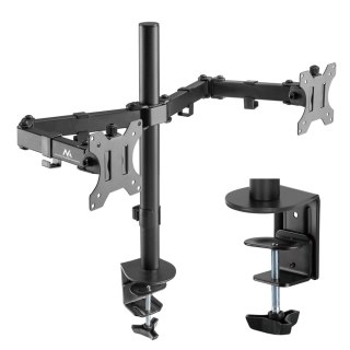 Uchwyt / wieszak biurkowy na 2 monitory LCD Maclean, 17-32", 2x 8kg, MC-884 Maclean