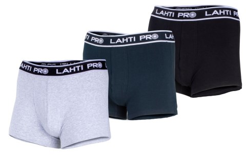 Bokserki męskie czarne, szare, granat., 3 pary, "s", lahti Lahti Pro