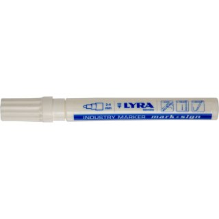 Marker lakier.permanentny okrag.końc.2-4mm biały lyra LYRA