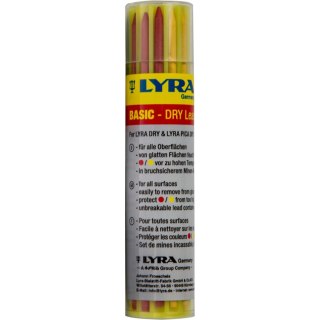Wkłady wym.2.8mm:grafit*6,żół*3,czerw*3.marker.lyra-drybasic LYRA