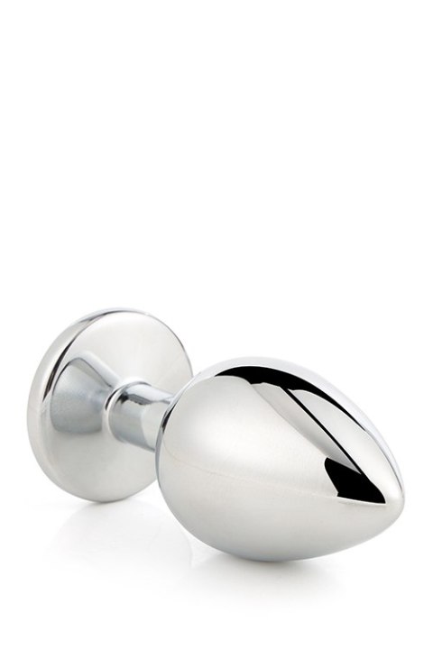 Aluminiowy korek analny Gleaming Love srebrny duży
