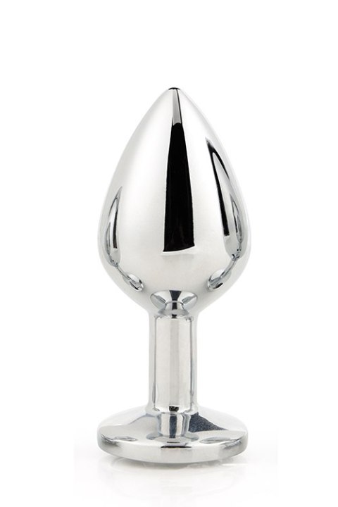 Aluminiowy korek analny Gleaming Love srebrny medium