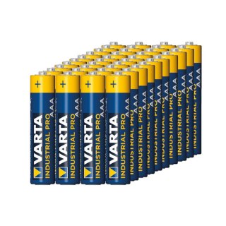 40x Bateria R-03 LR3 AAA 1,5V alkaliczna Varta Industrial (folia4) Varta